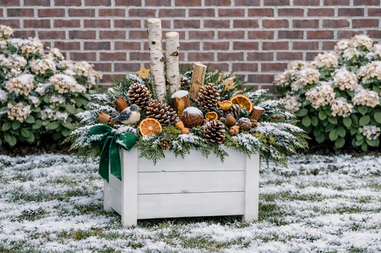 Dressing Up Outdoor Planters for the Holidays